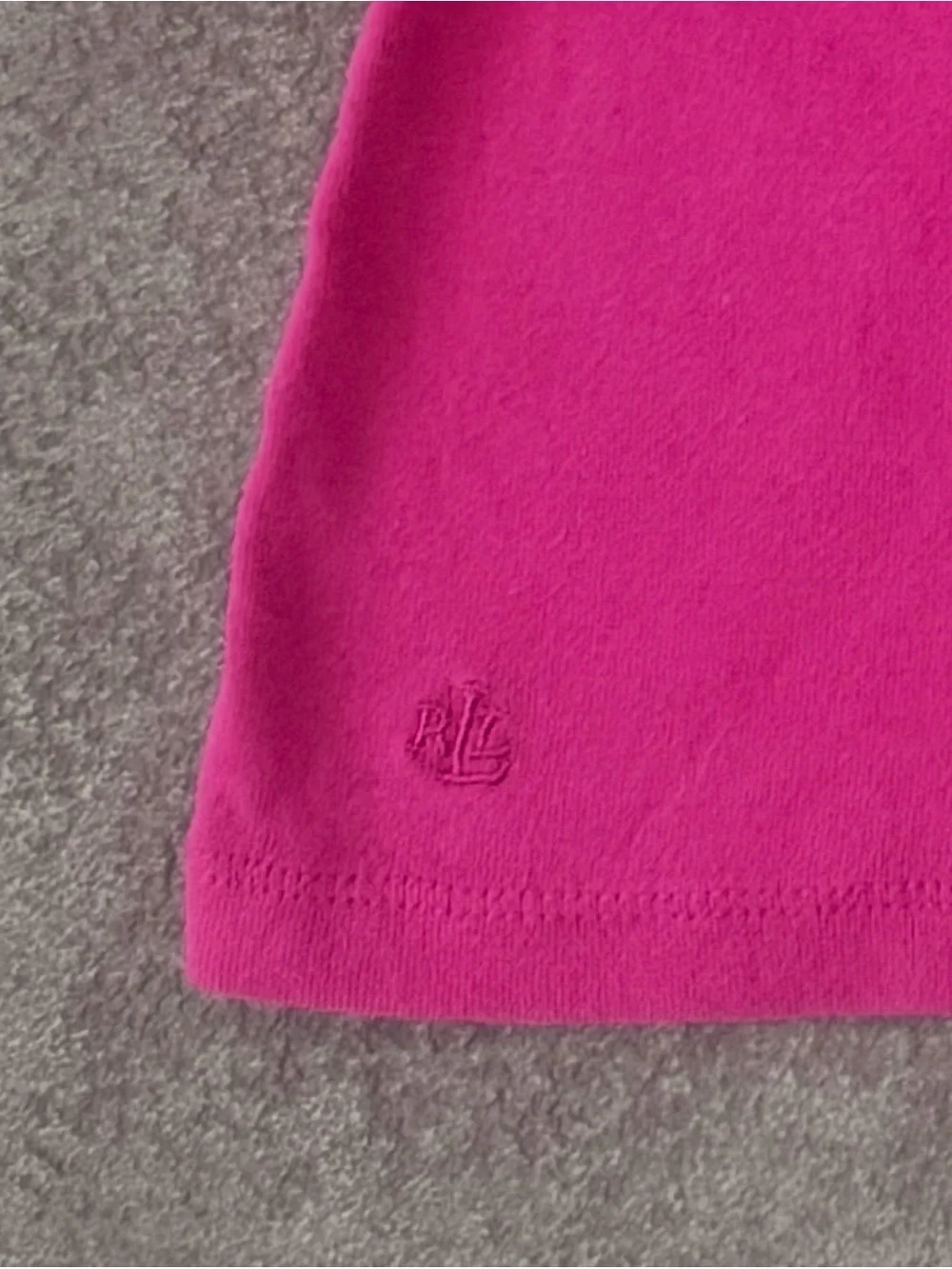 Lauren Ralph Lauren Pink 100% Cotton Square Neck 3/4 Sleeve Top Medium - Picture 7 of 9